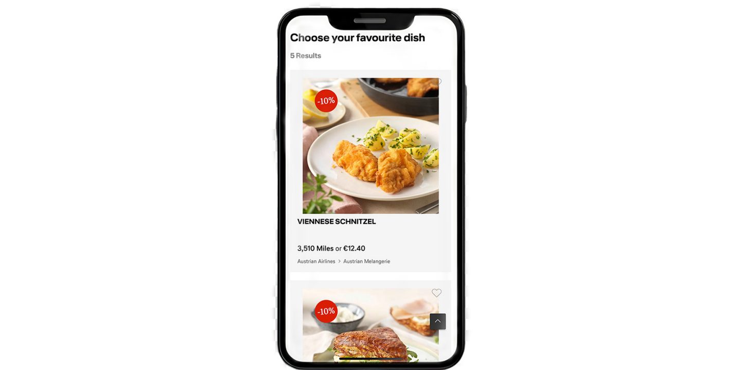 View menus on board and pre-order