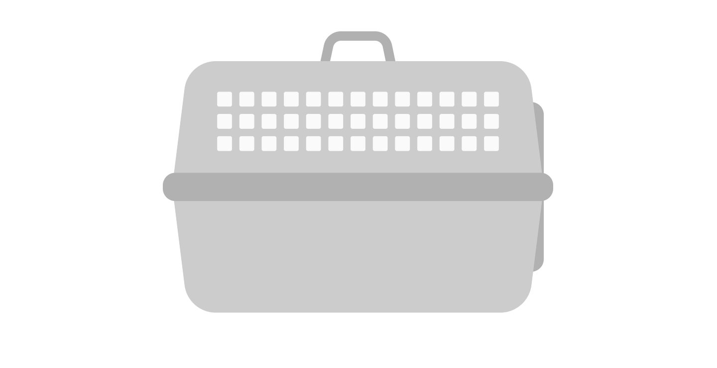 Diagram of an approved transport container with a closed lower section and ventilation holes in the upper section.