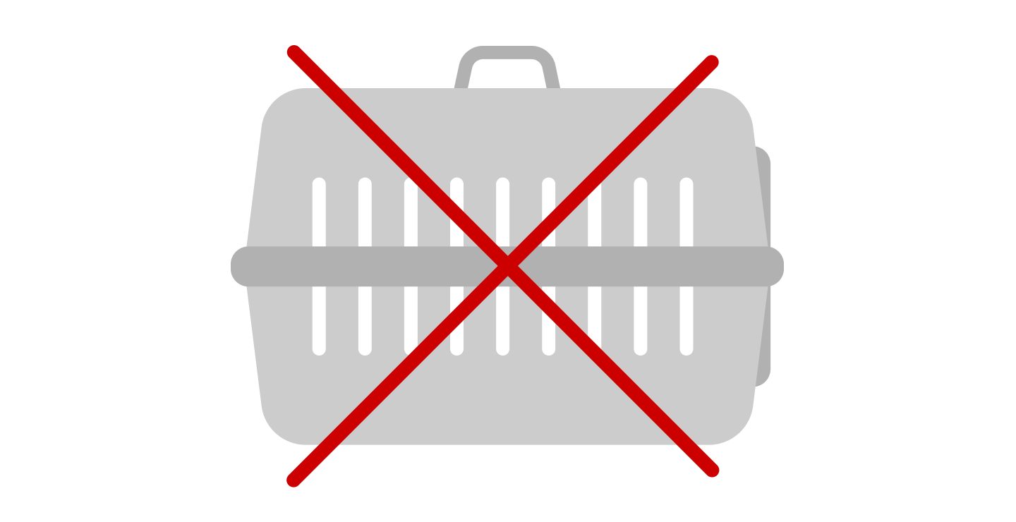 Crossed-out diagram of an unsuitable transport container with ventilation holes extending into the lower section.